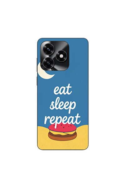 OEM Husa compatibila cu Honor X5c Plus Silicon Gel Tpu Model Eat Sleep Repeat