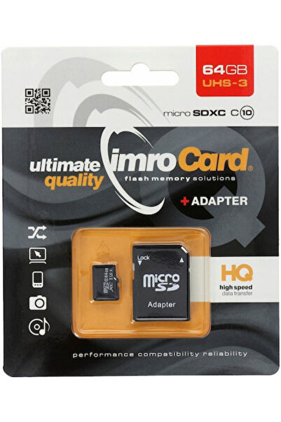 Imro UHS Class10 + microSDXC 64GB U3 UHS-III Με Αντάπτορα