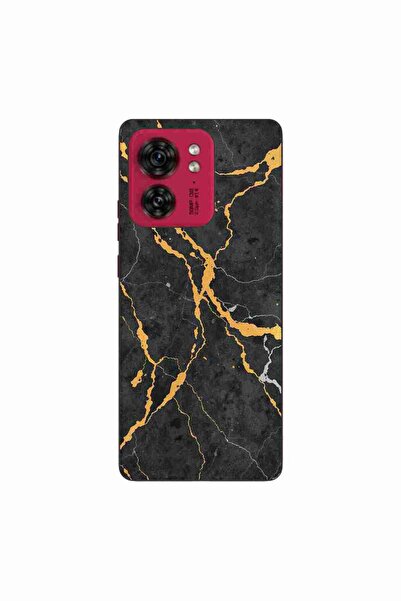 OEM Θήκη συμβατή με Motorola Edge 40 Σιλικόνης Gel TPU Μοντέλο Μαύρο Χρυσό Μά...