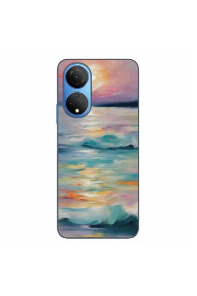 OEM Husa compatibila cu Honor X7 Silicon Gel Tpu Model Watercolor Sea View