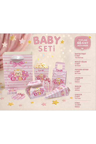 BABY SET KIZ DOĞUM GÜNÜ 48'Lİ SET