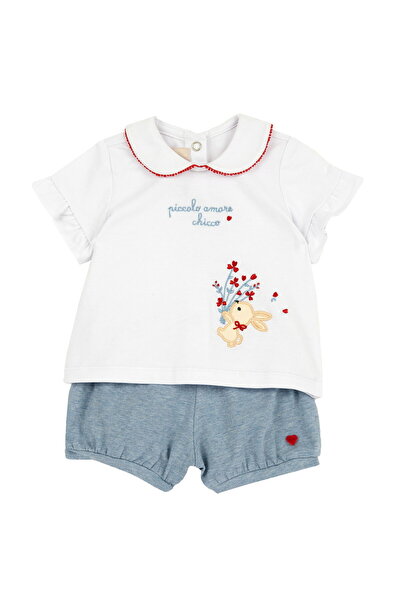 Chicco Kız Bebek Kısa Kollu Tişört ve Şort Takımı