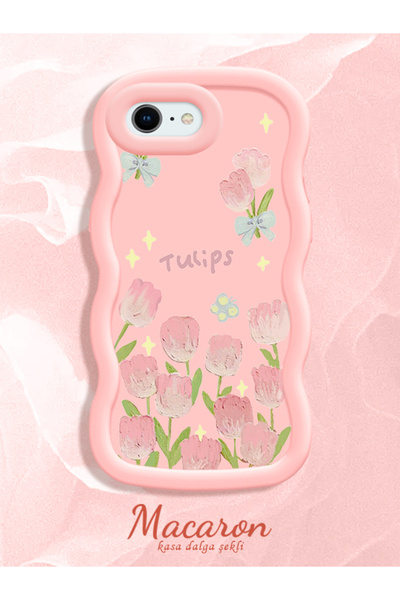 CASEVIBE iPhone 7/8/SE 2020 2022 Uyumlu Lale desenli, darbelere dayanıklı tel...