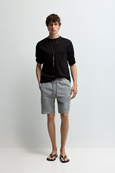 LEFTIES Denim kargo jogger bermuda