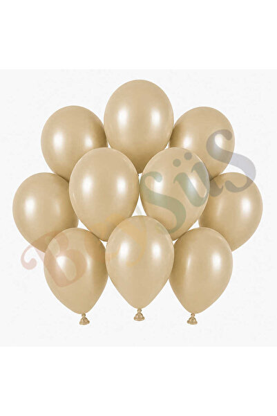 BeySüS Sea Sand Color Latex Retro Balloon (13 cm) - 10 Pieces