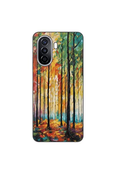 OEM Husa compatibila cu Huawei Nova Y70 Silicon Gel Tpu Model Colored Forest Art