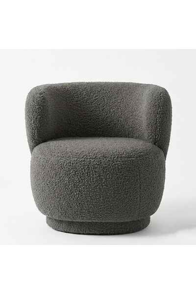 homejoyz Chair Boucle Fabric and Swedish Wood - Hazel - Light Brown - 80X75X7...