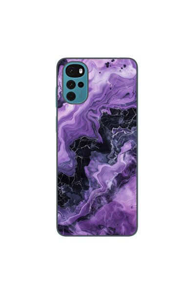 OEM Husa compatibila cu Motorola Moto G22 Silicon Gel Tpu Model Abstract Purp...