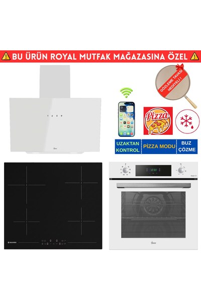 Hoover Milano Telefon Bağlantılı Elektr. Vitro. Beyaz Ankastre Set (HO3158W+ ...