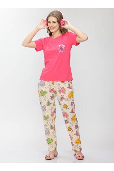 ParisBeauty WILD FLOWER SPIRIT PRINTED ROUND NECK T-SHIRT - L