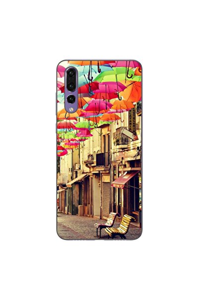 OEM Husa compatibila cu Huawei P20 Pro Silicon Gel Tpu Model Strada Umbrele C...