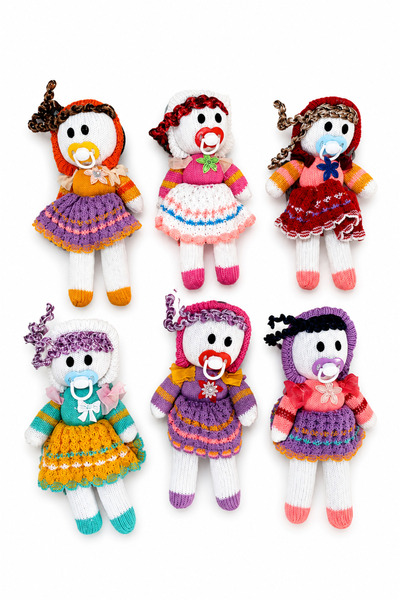 NİSİBİS HOME (1 Adet)Renkli Örgü Amigurumi Bebek Oyuncak Dekoratif Süs