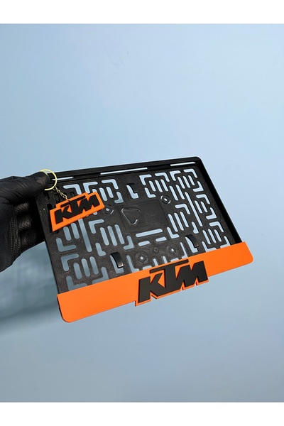 3ALAZERPLEKSİ TURUNCU KTM MOTOR PLAKALIK (ANAHTARLIK HEDİYELİ)