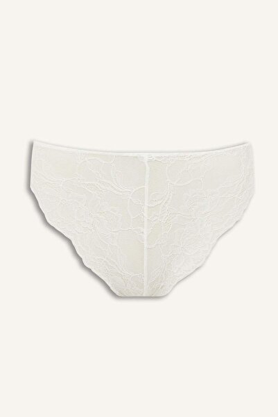 DeFacto Lace Brazilian Ecru Panties H4452Ax26Sp