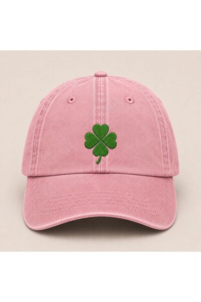 WeavedCo Clover Embroidered Vintage Washed Cap Hat