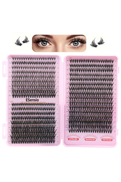 ESensio Set Gene False Individuale 680Q, 680 Lashes, D Curl, 30d 40d 50d, 0.0...