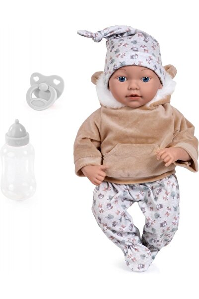 Bayer Realistic looking baby doll with soft body Baby Reborn Teddy 38 cm with...