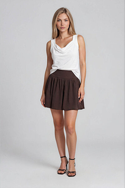Vitrin Shiny Satin Mini Balloon Skirt