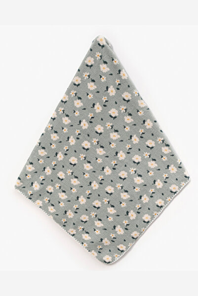 Bebitof White Flowers Patterned 88X100 Wellsoft Baby Blanket