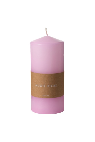 Mudo Concept SÜTUN MUM PEMBE 7X15 CM