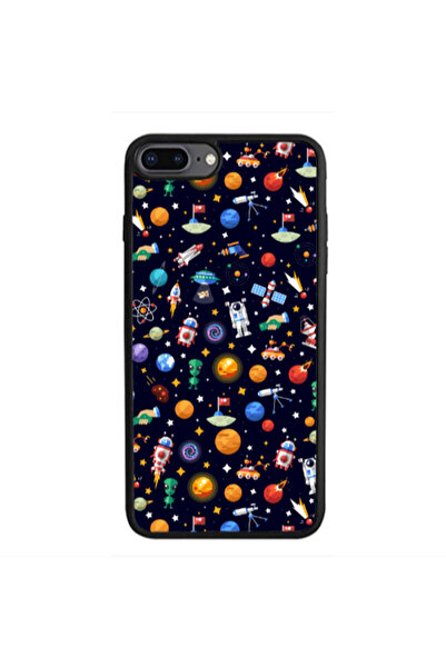 Other Apple iPhone 7 Plus Small planets Black Glossy Θήκη