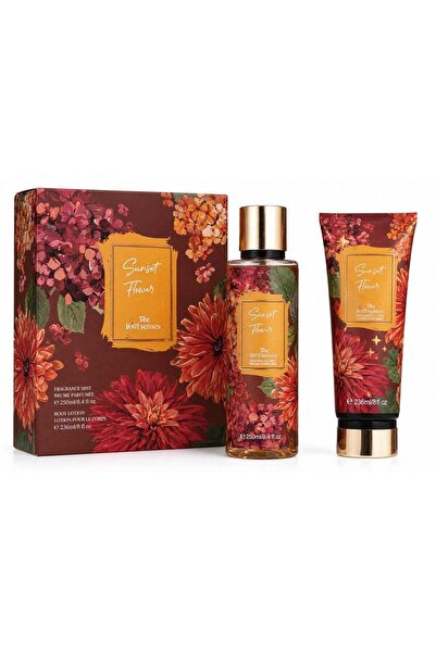 The 1001 Senses مجموعة هدايا زهرة الغروب - رذاذ عطري 250 مل ولوشن للجسم 236 م...