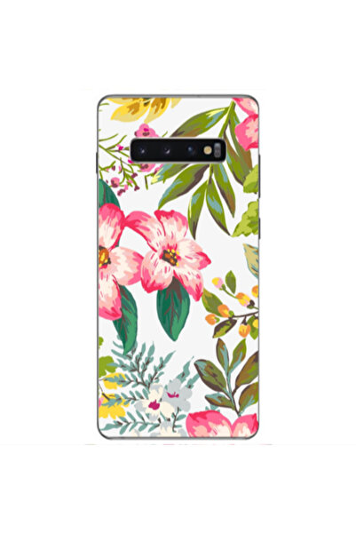 Other Samsung S10 Plus Red laves Transparent Silicone TPU Θήκη