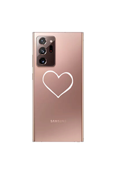 Other Samsung Note 20 Ultra White heart Transparent Silicone TPU Θήκη