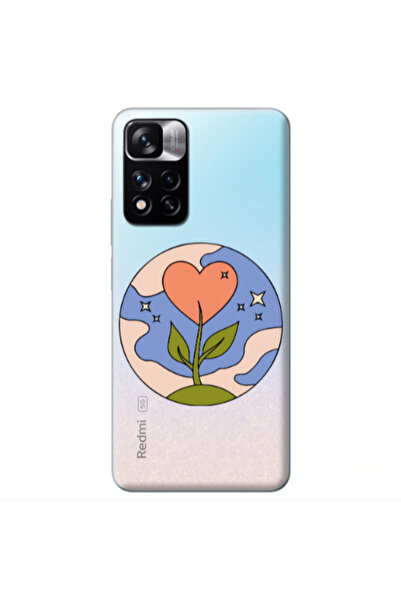 Other Xiaomi Redmi Note 11 Pro 5G Hearted Flower Transparent Silicone TPU Θήκη