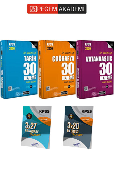 Pegem Akademi Yayıncılık 2026 KPSS Genel Kültür Tarih Coğrafya Vatandaşlık 30...