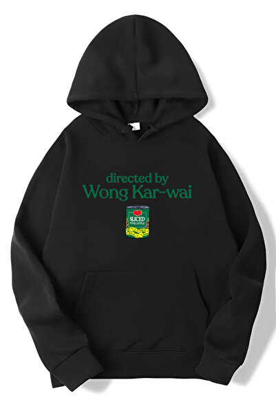 BRZ COLLECTION Hanorac unisex supradimensionat, regizat de Wong Kar-wai, negru
