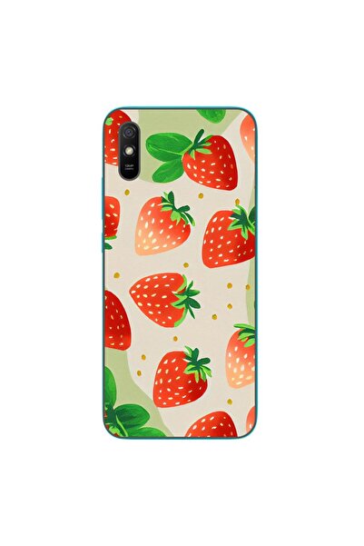 OEM Case compatible with Xiaomi Redmi 9A Silicone Gel Tpu Strawberry Pattern