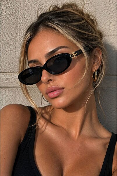 Goldmine Women's Tivory Sunglasses Uv400 Black