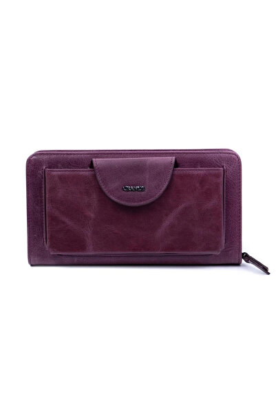 Grande 2737 Genuine Leather Wallet with Phone Compartment, Zipper, Multiple C...