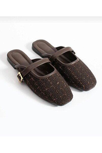 mersin md tekstil Women's Tweed Woven Detailed Leather Band Home and Outdoor ...