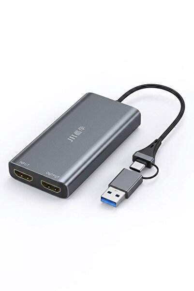 JINGHUA 4K 60Hz HDMI Loop Out Görüntü Ses Yakalama Kartı Dual USB Type-C 2'si...