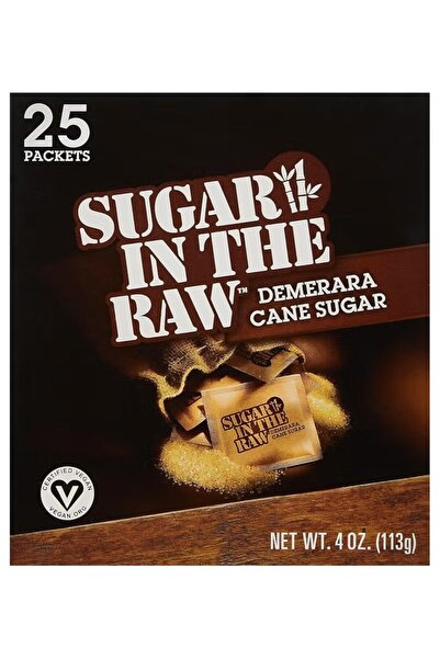 sugar in the raw سكر قصب ديميرارا 113 جرام، 25 كيس