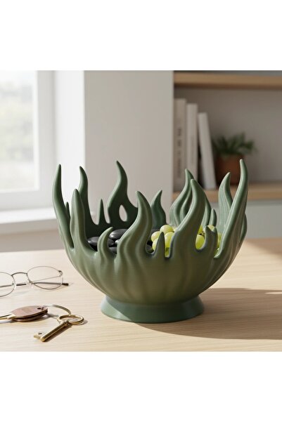 OEM Decorative Flame Bowl, 3D Printed, Small Object Holder, Modern Design
