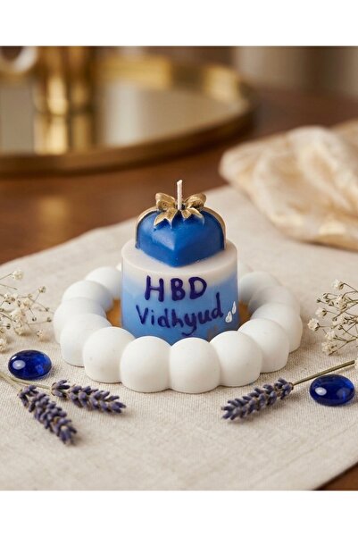 GLOWRA ARTISANS Diyaa Artisanal Miniature Birthday Cake Soy Wax Candle – Eleg...