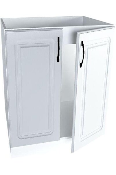 Sani Corp de bucătărie inferior Kvadric pentru chiuvetă 60x48x82cm Alb MDF