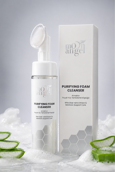 MOON ANGEL Purifying Foam Cleanser Fırçalı Yüz Temizleme Köpüğü Aloe Vera Özl...