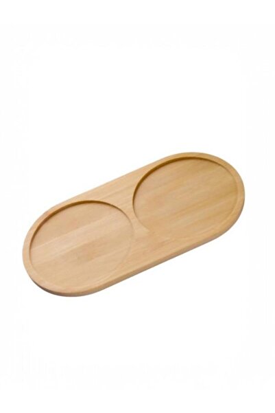BİZ ZÜCCACİYE Bamboo Oval Two-Compartment Oil Container (12X24)