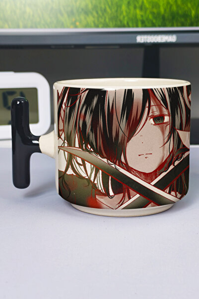 ZipZap Dororo Anime Printed Ceramic Luxury Mug (1 Piece) T-Shaped Special Bla...
