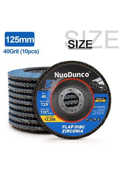 Choice 10pcs Grit 40 10pcs 125mm Flap Discs T29 Angle Grinder Sanding Discs G...