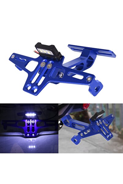 Choice8 blue with light Motorcycle Rear License Plate Mount Holder Aluminum A...
