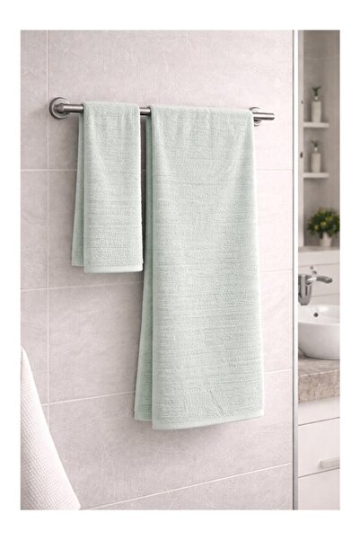 LC Waikiki Nevavm Farkıyla Santos 2-Piece Towel Set (Hand & Bath) 100% Cotton...