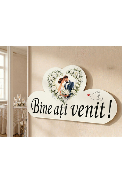 Bello Carino High quality decoration products "Welcome!" Sign, Intertwined He...