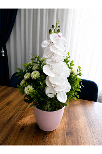 moysahsap party&ahşap Orhidee în ghiveci, floare artificială, decor pentru ca...