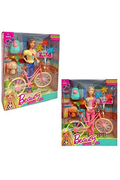 PASİFİK OYUNCAK Pasifik Beauty Fashion Doll Bisikletli Bebek (