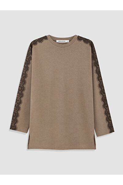LC Waikiki Nevavm Lace Detailed Soft Touch Women's Tunic with a Difference